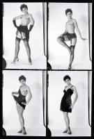 cca 1972 A vetkőzés bizsergető művészete, 12 db korabeli, finoman erotikus felvétel modern nagyítása...