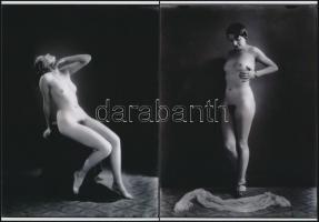 cca 1926 Demeter Károly (1892-1983) párizsi korszakából való finoman erotikus jelzetlen 4 db fénykép...