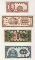 Kína 1930-40-es évek 17klf bankjegy + 1938. japán katonai megszállás 50S + 1954. Taiwan 1Y T:I