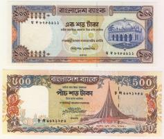 Bangladesh 1992-98. 100T,10T (2 klf), 500T T:I