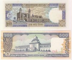 Bangladesh 1992-98. 100T,10T (2 klf), 500T T:I