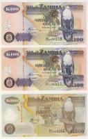 Zambia 1992-96. 20K (2x),50K (2x),100K (2x),500K,1000K,5000K,10000K teljes sor T:I
