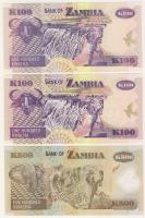 Zambia 1992-96. 20K (2x),50K (2x),100K (2x),500K,1000K,5000K,10000K teljes sor T:I