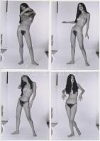 cca 1975 Szállodában levetkezett gátlások, 8 db korabeli, finoman erotikus felvétel modern nagyítása, 13x9 cm / 8 erotic photos, 13x9 cm