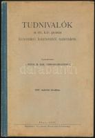 1937 Tudnivalók a m. kir. posta kincstári kézbesítői számára. Pécs, pp.:82, 21x15cm