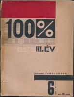 1930 100% III. év. Szerk.: Tamás Aladár. Irodalmi és művészeti kultúrszemle. 2 száma, 24x19cm