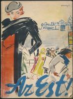 1935 Az Est 1910-1935 Történelem fényképekben, Az Est 25 éves jubileumi albuma a borítón Vaszary János grafikájával