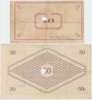 Pápa 1919. május 8. "Pápai csekk" 10K + 20K (2x) + 50K mind lyukasztással érvénytelenítve ...