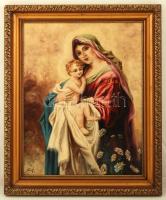 Dömsödy jelzéssel: Madonna a gyermek Jézussal. Olaj, furnér, keretben, 44×56 cm