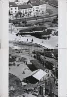 cca 1971 Budapest, Moszkva tér, az első átépítés idején, Kotnyek Antal (1921-1990) fotóriporter hagyatékában levő, 3 db professzionális felvételről készült modern nagyítás, 13x18 cm