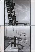 cca 1960 Velencei-tó, 5 db korabeli felvételről készült modern nagyítás 13x18 cm-es fotópapírra