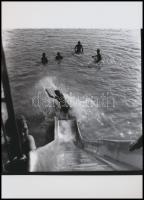 cca 1960 Velencei-tó, 5 db korabeli felvételről készült modern nagyítás 13x18 cm-es fotópapírra