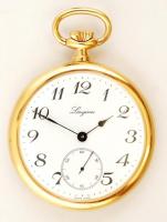 Longines mechanikus modern zsebóra új állapotban, asztali tartóval, óralánccal, tanúsítvánnyal, szám...