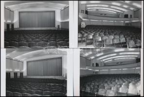 1973 Budapest,  MADÁCH mozi kívül-belül, 9 db korabeli professzionális felvételről készült modern nagyítás, adatolva a negatívokat nyilvántartó füzetben volt, 10x15 cm