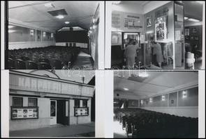 1973 Budapest, KÁRPÁT mozi kívül-belül, 4 db korabeli professzionális felvételről készült modern nag...