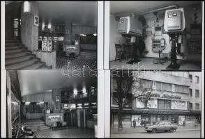 1973 Budapest, BÁSTYA mozi kívül-belül, 7 db korabeli professzionális felvételről készült modern nag...