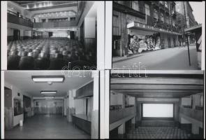 1973 Budapest, BARTÓK mozi kívül-belül, 6 db korabeli professzionális felvételről készült modern nag...