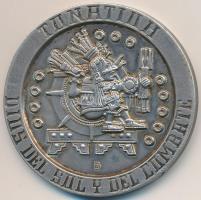 Mexikó 1970. "Labdarúgó-világbajnokság" jelzett Ag emlékérem (29,51g/40mm) T:2 Mexico 1970. "FIFA World Cup" hallmarked Ag medallion (29,51g/40mm) C:XF