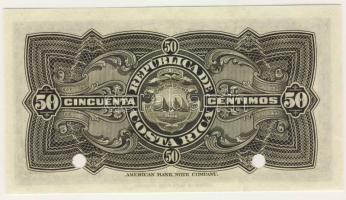 Costa Rica 1917. 50C "Specimen 0000" T:I