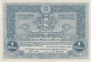 Németország / Weimari Köztársaság / Hannover 1923. 1.000.000M T:III Germany / Weimar Republic / Hannover 1923. 1.000.000 Mark C:F