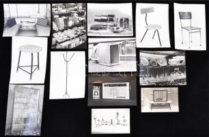 cca 1965 Gyakran változó használati tárgyaink, 13 db tárgyfotó az 1960-as évekből, 9x14 cm és 13x18 cm közötti méretekben