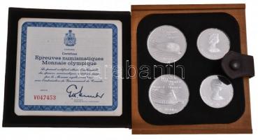 Kanada 1976. 5$ Ag (2x) "Olimpiai falu", "Olimpiai láng"+ 10$ Ag (2x) "Olim...