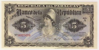 Paraguay 1907. 5P nyomdafesték csíkkal! T:I