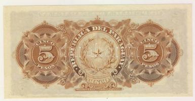 Paraguay 1907. 5P nyomdafesték csíkkal! T:I