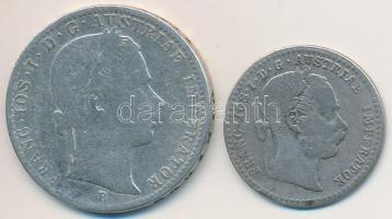 1859B 1/4Fl Ag + Ausztria 1869. 10kr Ag "Ferenc József" T:2-,3
