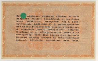 1946. 100.000.000AP hátoldalon vékony betűvel szedett szöveg + elcsúszás T:I