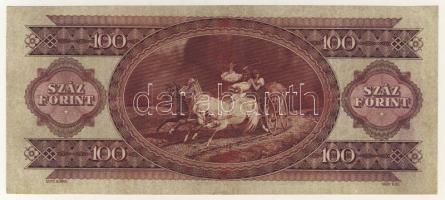 1949. 100Ft mindkét oldalon erősen felfelé csúszott ferde nyomat T:II-