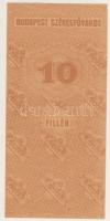 1945. "Budapest Székesfőváros" 10f szükségpénz T:I