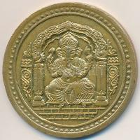 India DN Elefántisten aranyozott Br zseton (30,5mm) T:2 India ND Elephant God gilt Br token (30,5mm) C:XF