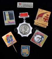Szovjetunió ~1970-1980. 7db klf Al jelvény, kitűző T:2,2- Soviet Union ~1970-1980. 7pcs of diff Al badges, pins C:XF,VF