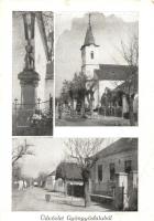 Gyöngyösfalu, Országzászló, Római Katolikus templom, utcakép (EB)