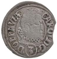 Osztrák Államok / Szilézia-Troppau 1618CC 3kr Ag "Károly" (1,63g) T:2- ki. Austrian States / Silesia-Troppau 1618CC 3 Krajcar Ag "Karl I" (1,63g) C:VF cracked Krause KM#13