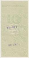 1945. "Budapest Székesfőváros" 10P szükségpénz T:II