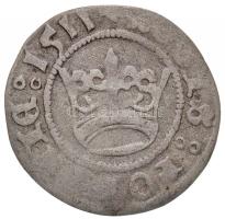 Lengyel Királyság 1511. 1/2Gr Ag "I. Zsigmond" (0,86g) T:2- Poland 1511. 1/2 Groschen "Sigismund I" (0,86g) C:VF Klimek 12.f