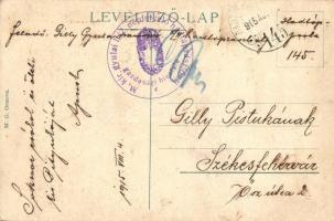 Ada Kaleh, Vár, tábori posta bélyegzéssel a hátoldalon / Castle, field post cancellation on backside...