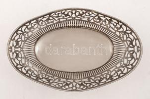 Dekoratív fém gyümölcsöskosár. Jelzés nélkül. 33x12 cm