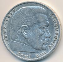 Német 3. Birodalom 1936A 5M Ag "Hindenburg" T:2- German Third Reich 1936A 5 Mark Ag "...