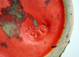 Tófej kerámia váza, Jelzett, hibátlan 31 cm