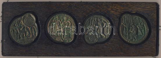 Szovjetunió 4db Br kisplasztika díszdobozban