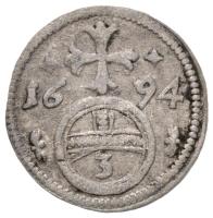 Német Államok / Szilézia / Oppeln 1694. 3pf Billon "I. Lipót" T:2- German States / Silesia / Oppeln 1694. 3 Pfennig Billon "Leopold I" C:VF  Krause KM# 438