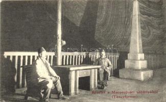 Marosújvár, Ocna Mures; sóbánya belső, táncterem, 'Veress József kiadása' felülbélyegzéssel / salt mine interior, dance room