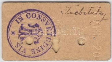 1902 Pozsony II. Mezőgazdasági Országos Kiállítás levélzáró 50 Franc felülbélyegzéssel jegyként hasz...