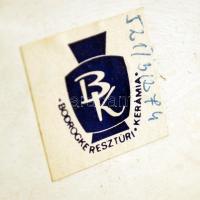 Bodrogkeresztúri kézzel festett kerámia madár hibátlan, jelzett, 27x18 cm /
ceramic bird figure