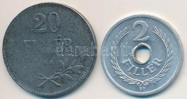 1920KB 20f Fe verethibás? + 1960. 2f Al verethibás T:2-,1-