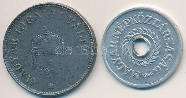 1920KB 20f Fe verethibás? + 1960. 2f Al verethibás T:2-,1-