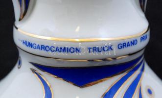 1987 Hungarocamion Grand Prix Hollóházi porcelán serleg.  Kézzel festett, hibátlan 22 cm